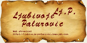 Ljubivoje Palurović vizit kartica